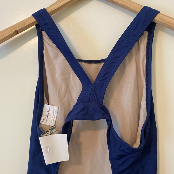 NWT Pro swim sport navy blue one piece swimsuit - Picture 2 of 5